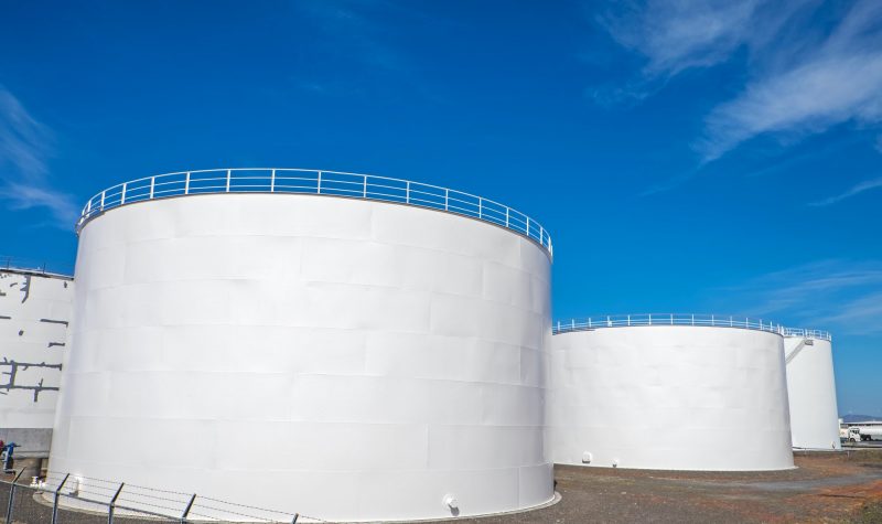 Gas storage tanks in Reykjavik